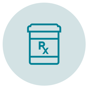 Prescription bottle icon.