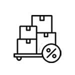 Package and shield icon.