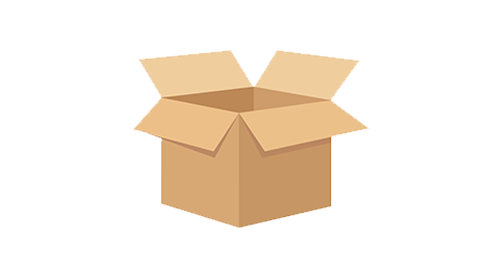 Illustration of an open shipping box.