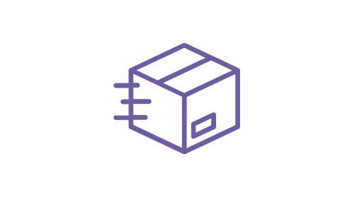 Image: Package in movement icon.