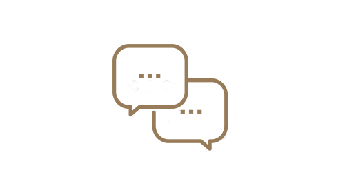 Image: Conversation bubbles icon.