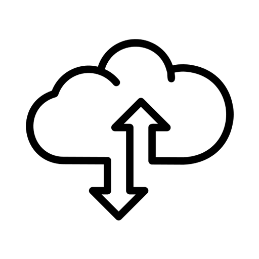 Cloud integration icon.